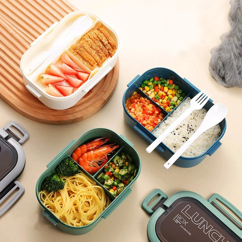 Food Storage Hiking - 2 Layer Bento Lunch Box With