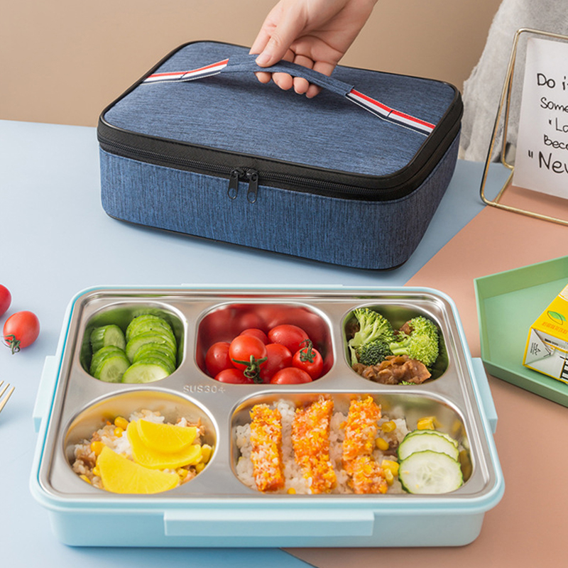 Food Storage Hiking - Portable Insulated Lunch Box Bag Large