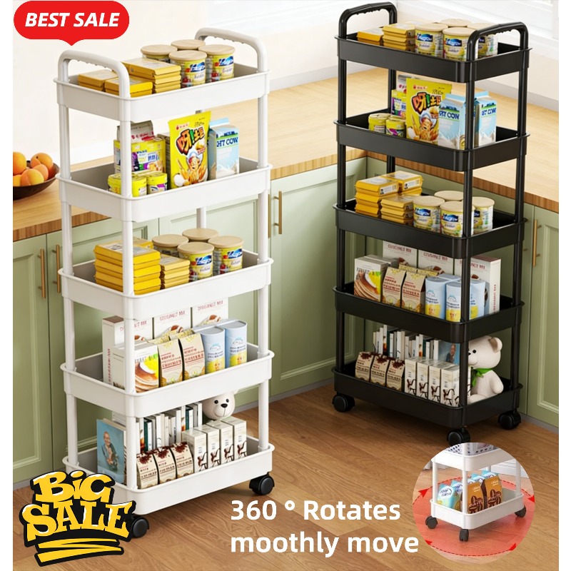 Food Storage Shelving - Double-Shelf Movable Cooking Table Outdoor Dining