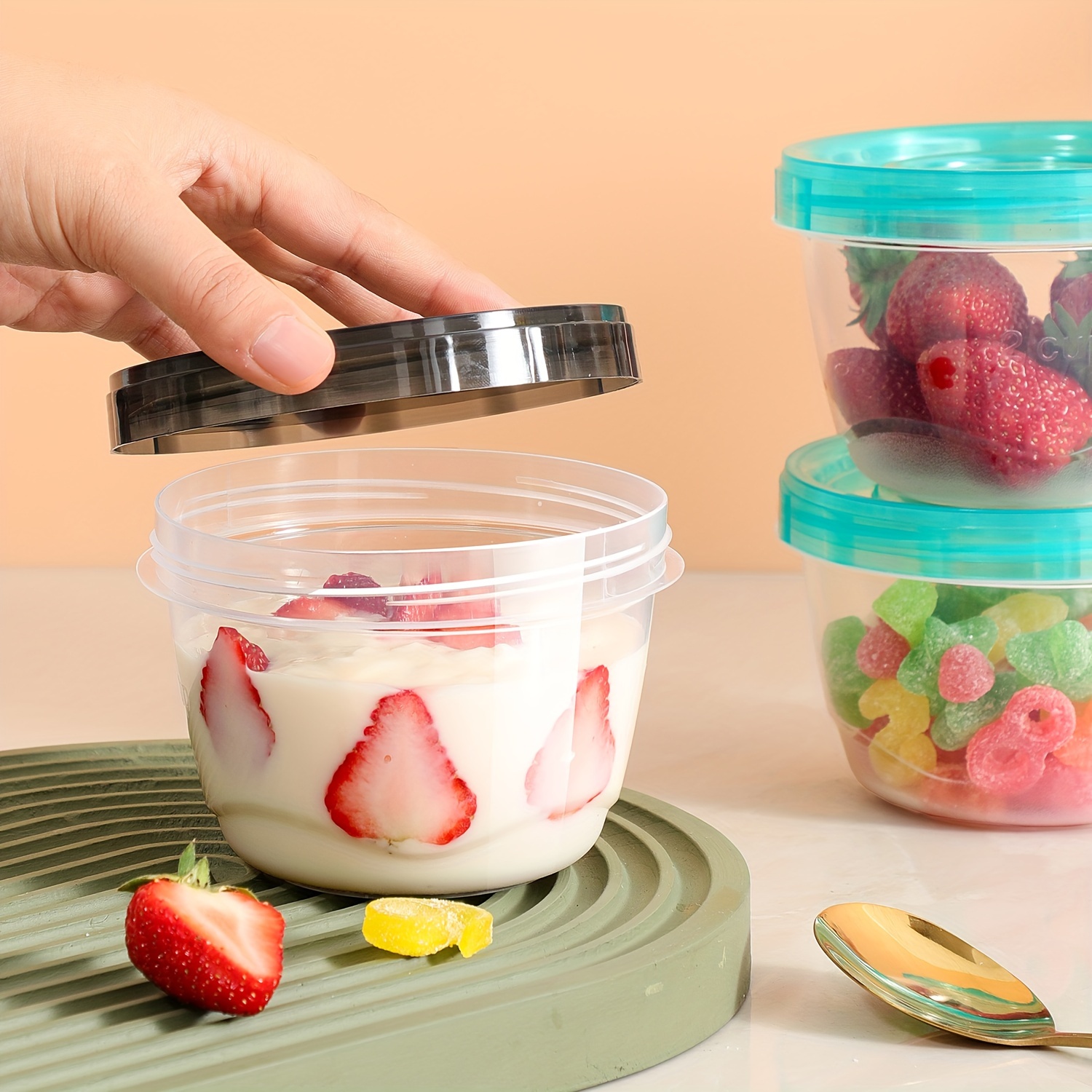 Food Storage Ideas - 2 Transparent Sealed Food Storage Containers