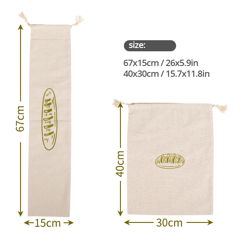 Food Storage Of Plants - Linen Bread Bag Reusable Bags For