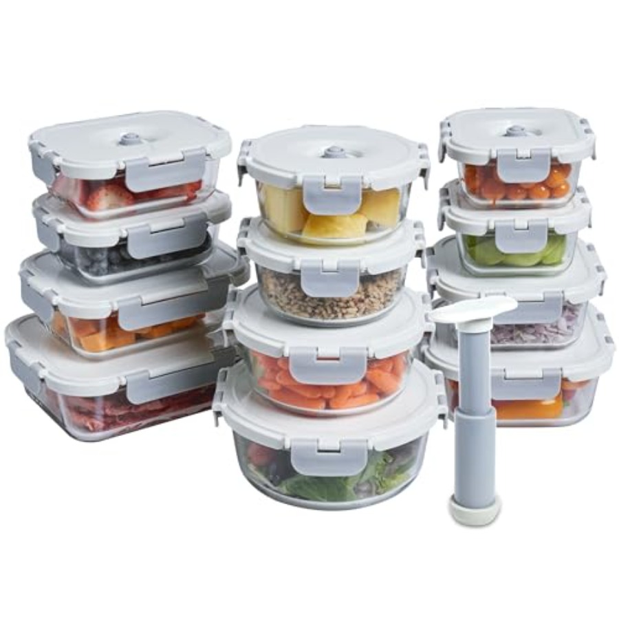 Food Storage Vacuum Containers - Vacuum Seal Glass Food Storage Containers