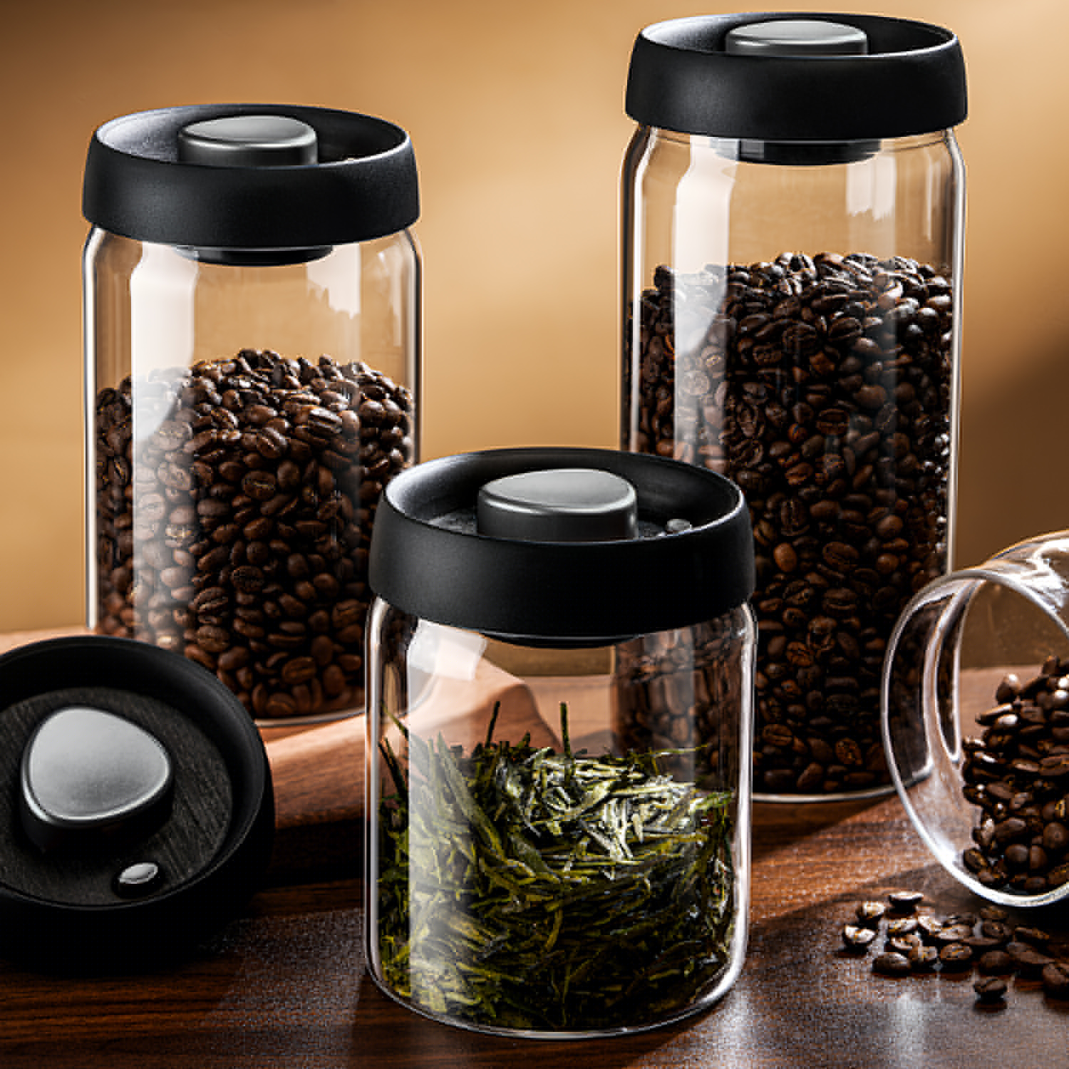 Food Storage Vacuum Containers - OANKR Vacuum Coffee Canister 500ml 900ml