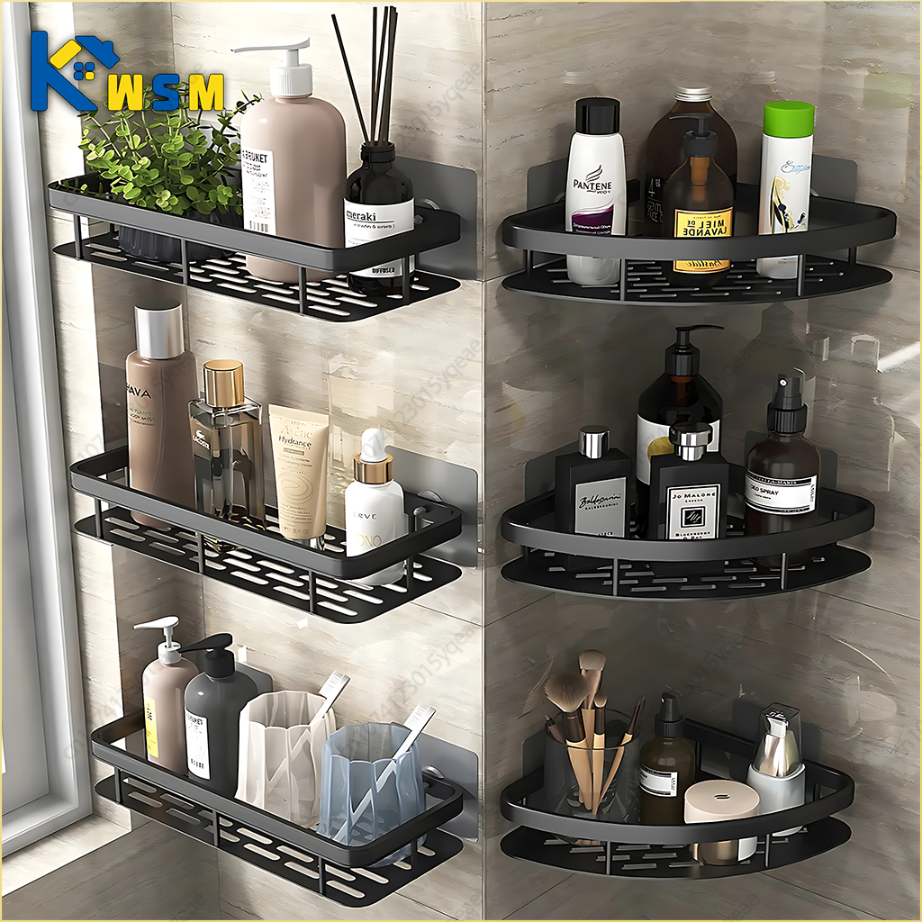 Food Storage Shelving - Bathroom Shelf Kitchen Storage Organizer Aluminum
