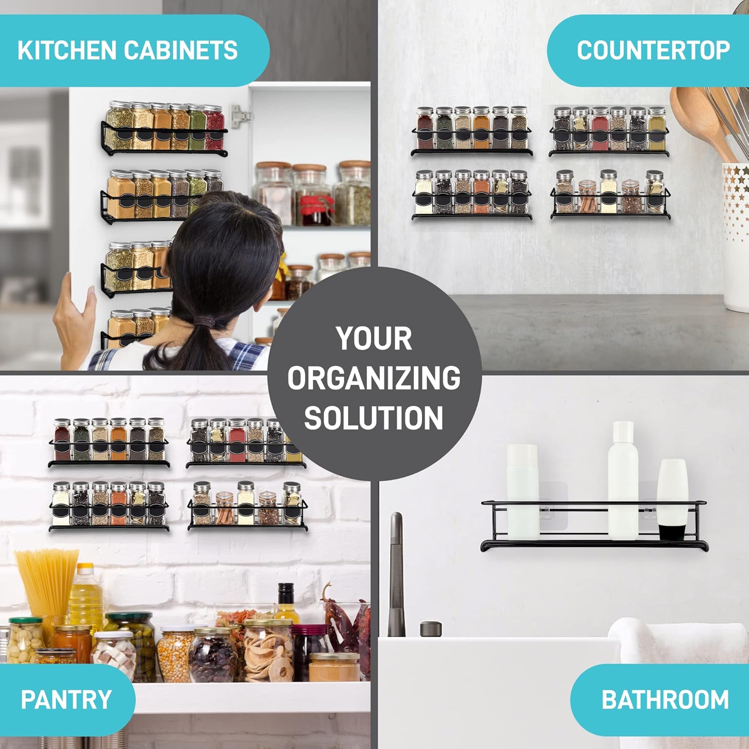 2PCS Kitchen Spice Rack Metal  – Food Storage Shelving Bewertung und Preis
