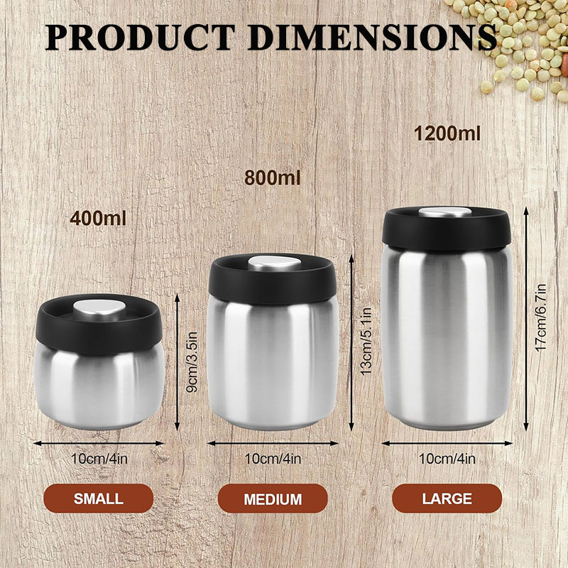 Vacuum Coffee Canister, 304 St – Food Storage Vacuum Containers Bewertung und Preis