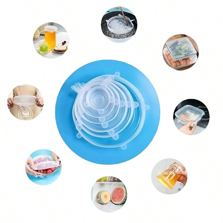 6pcs/Set Silicone Elastic Lids – Food Storage Refrigerator Bewertung und Preis