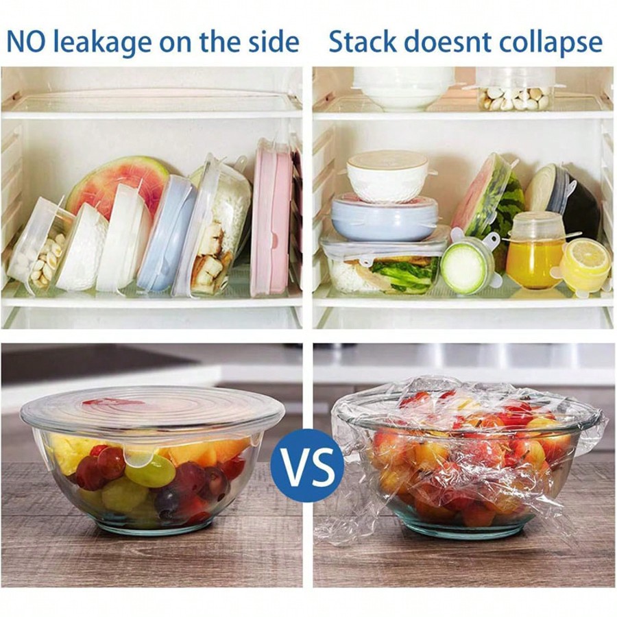 6pcs/Set Silicone Elastic Lids – Food Storage Refrigerator Bewertung und Preis