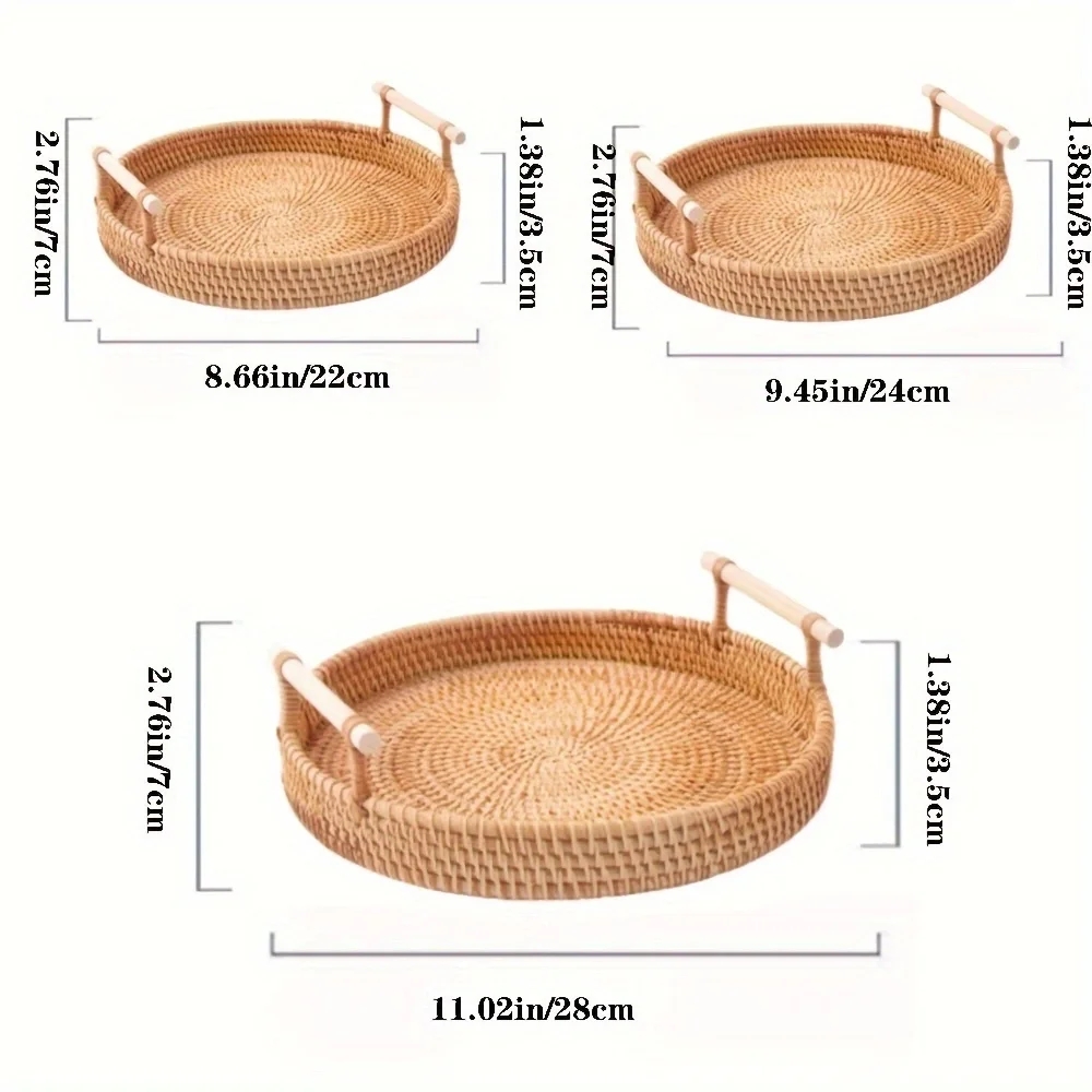 Handwoven Rattan Tray & Food S – Food Storage Of Plants Bewertung und Preis