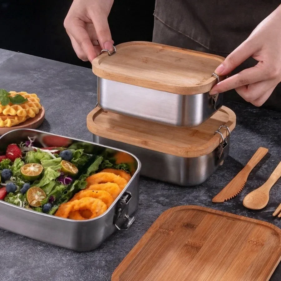New 304 stainless steel bamboo – Stainless Lunch Box Bewertung und Preis
