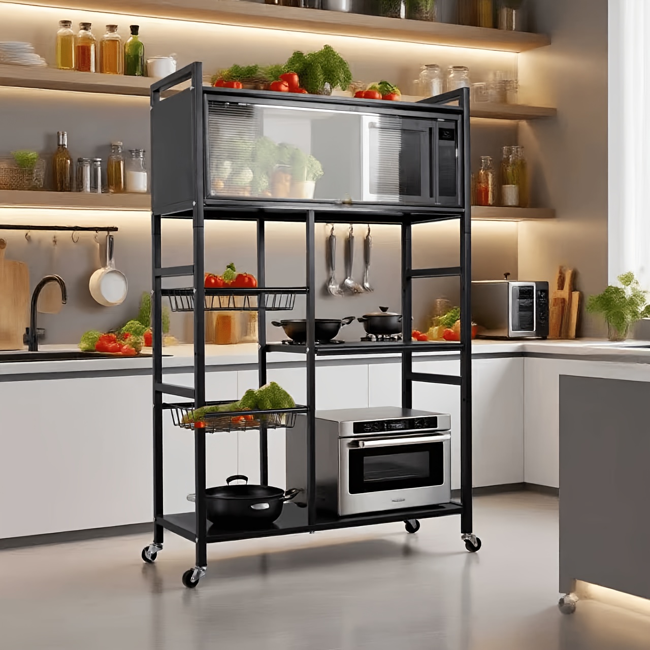 us1pc Movable Storage Rack, Ad – Food Storage Shelving Bewertung und Preis