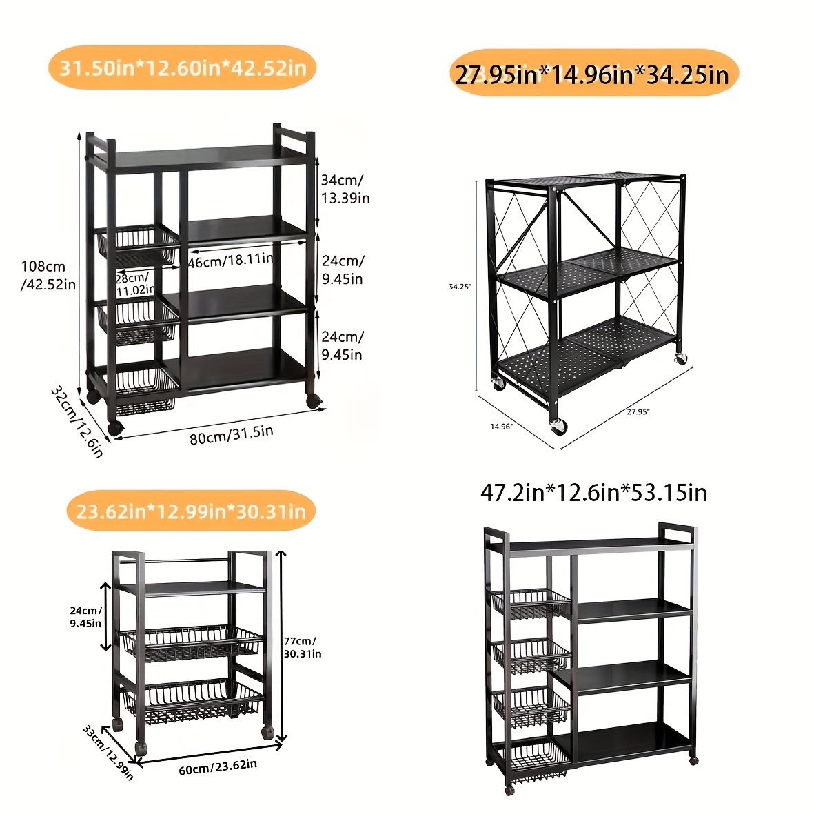 us1pc Movable Storage Rack, Ad – Food Storage Shelving Bewertung und Preis