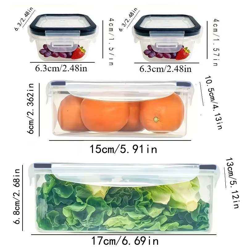 8Pcs Set Includes 4 Containers – Food Storage Quart Bewertung und Preis