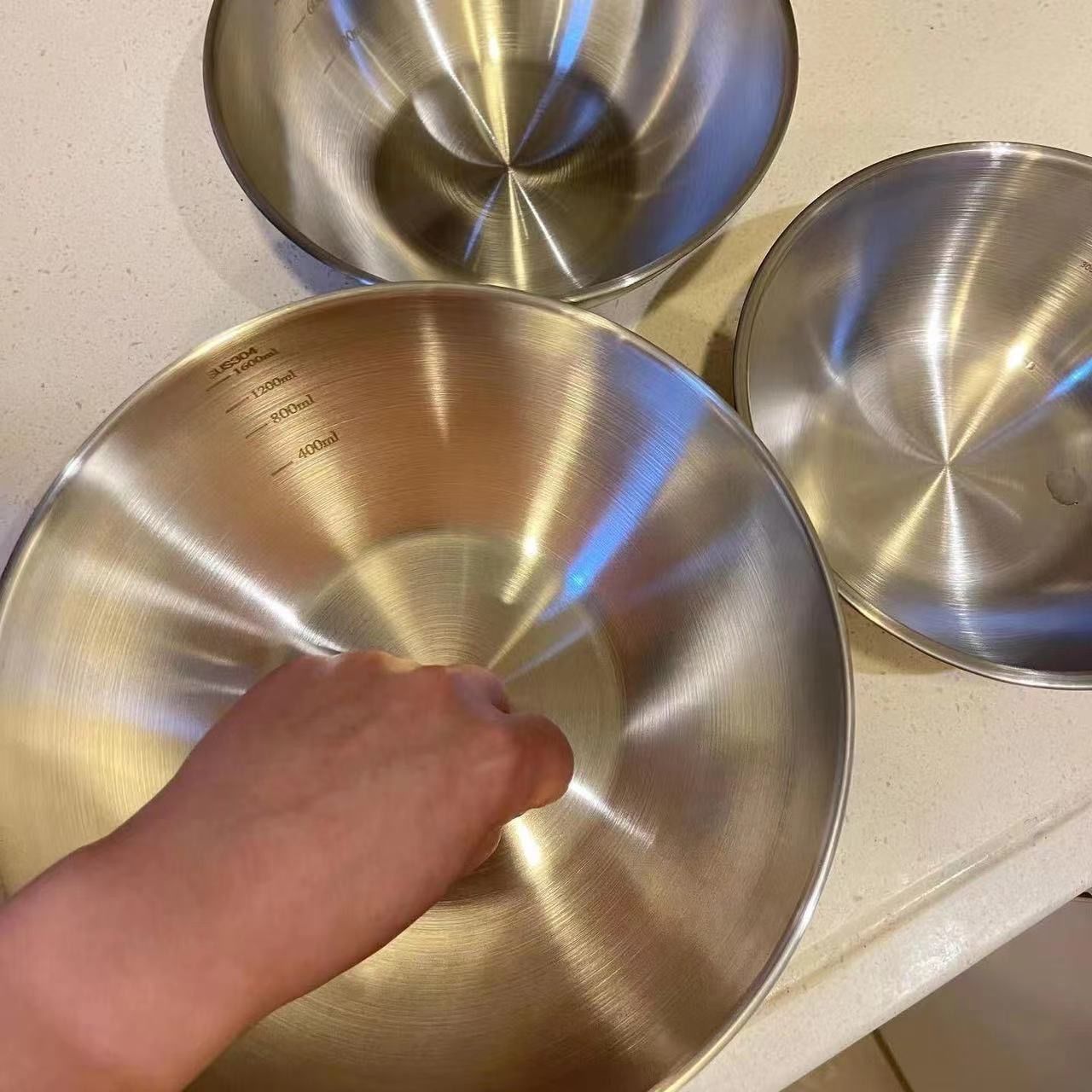 1-3 Stainless Steel Bowl Set w – Food Storage Home Bewertung und Preis