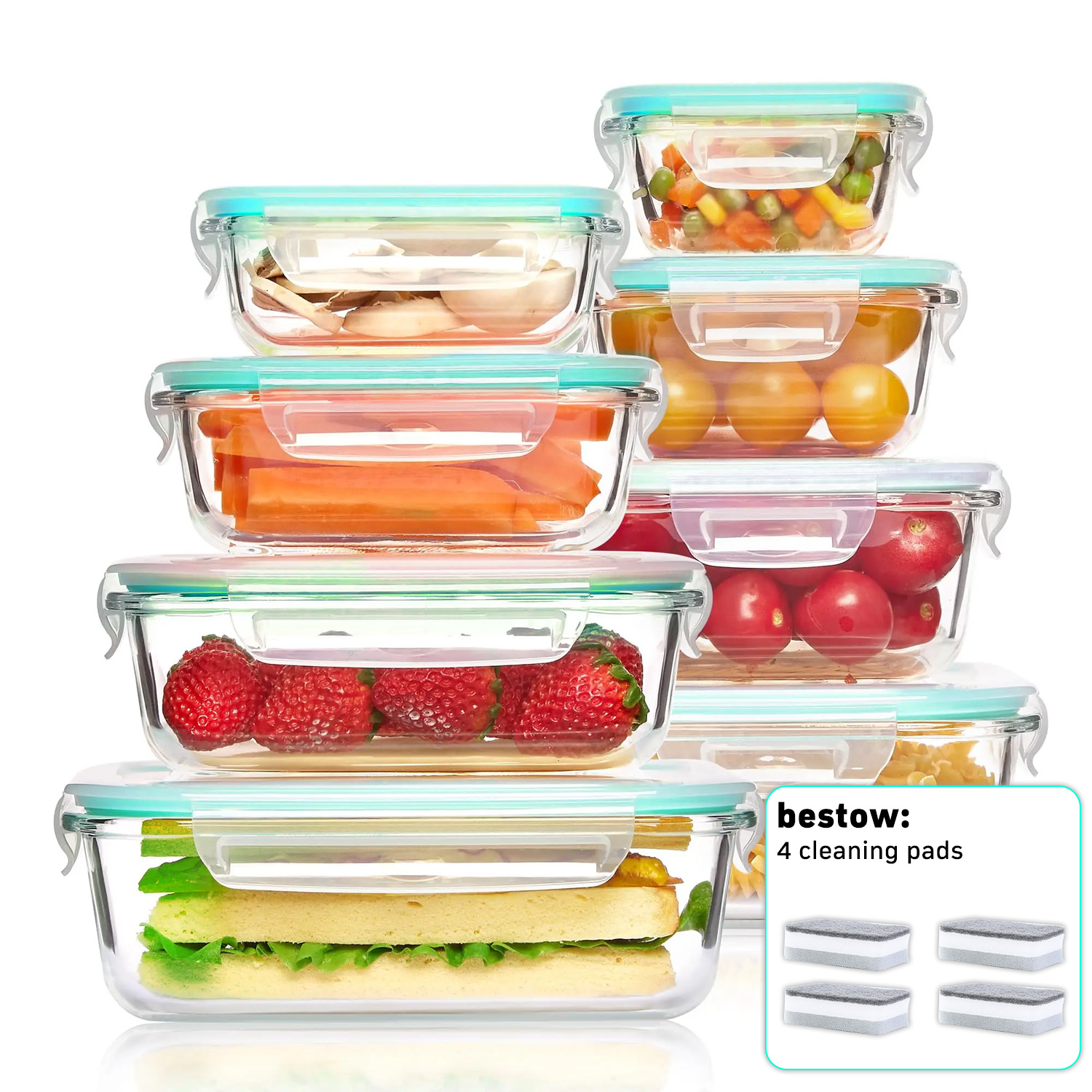 8-Pack Airtight Glass Food Sto – Food Storage Ideas Bewertung und Preis