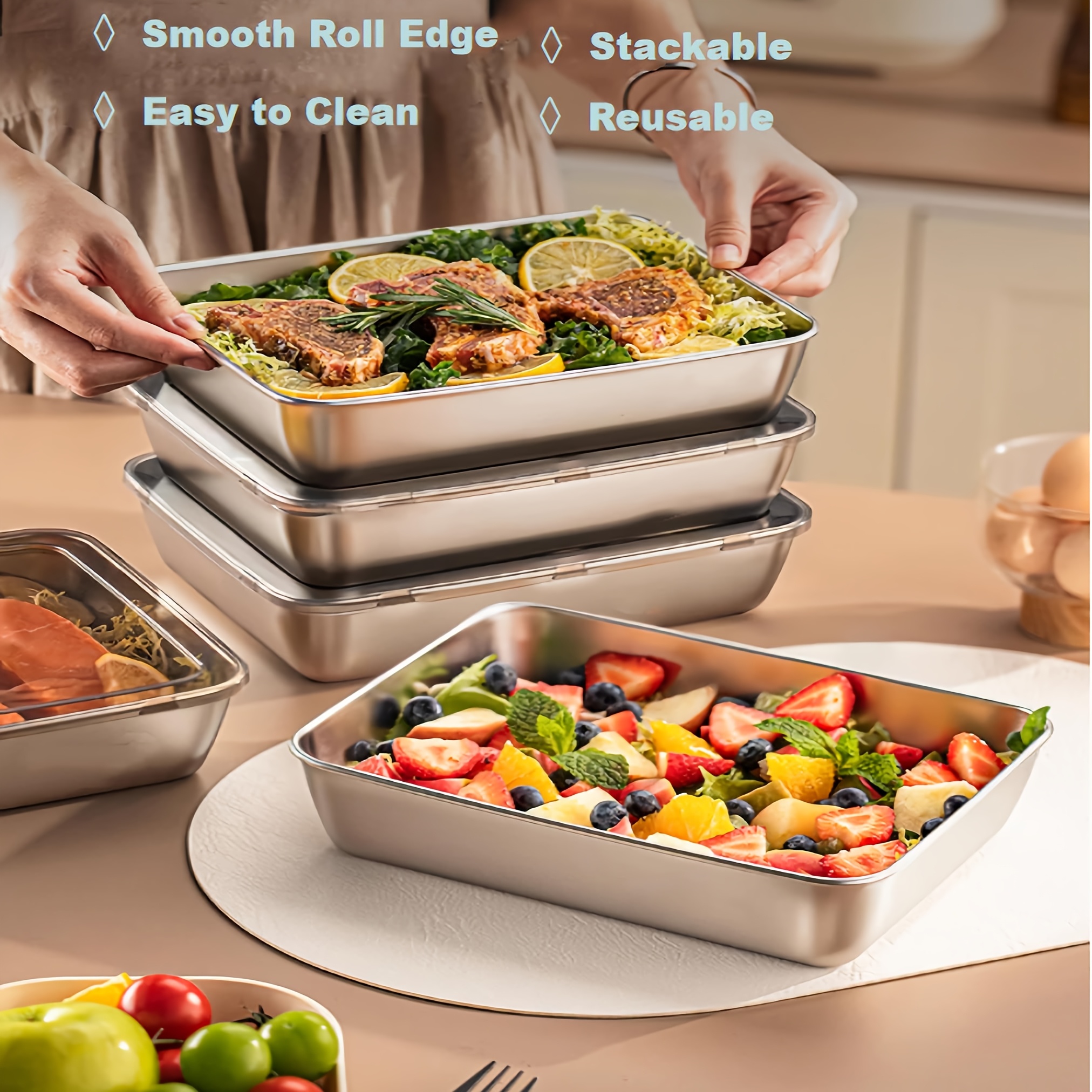 3pcs Stainless Steel Food Cont – Stainless Lunch Box Bewertung und Preis
