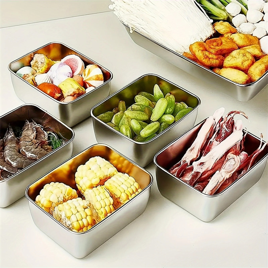 1/3/5pcs Stainless Steel Food  – Stainless Lunch Box Bewertung und Preis
