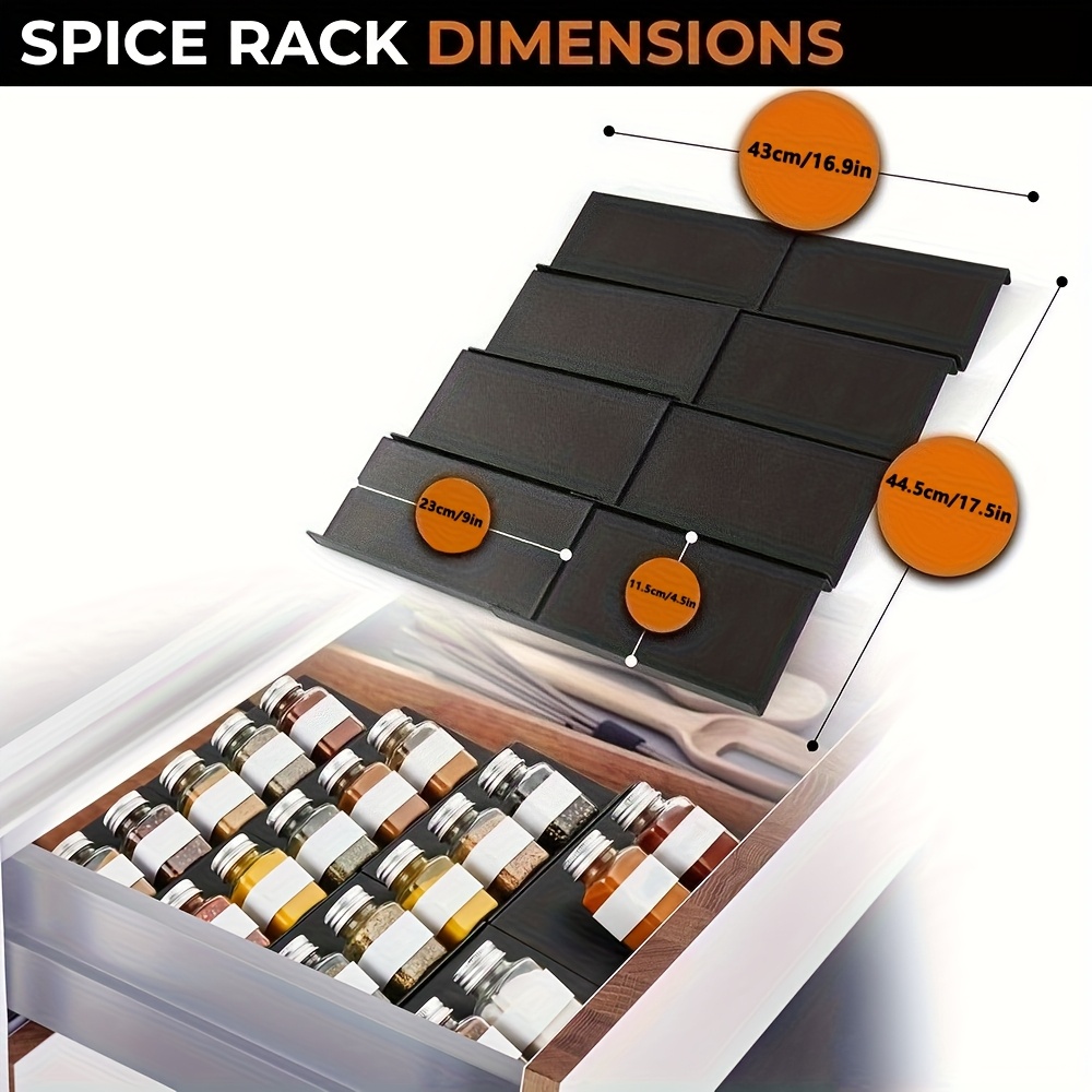 6pcs Expandable Spice Drawer O – Food Storage Shelving Bewertung und Preis